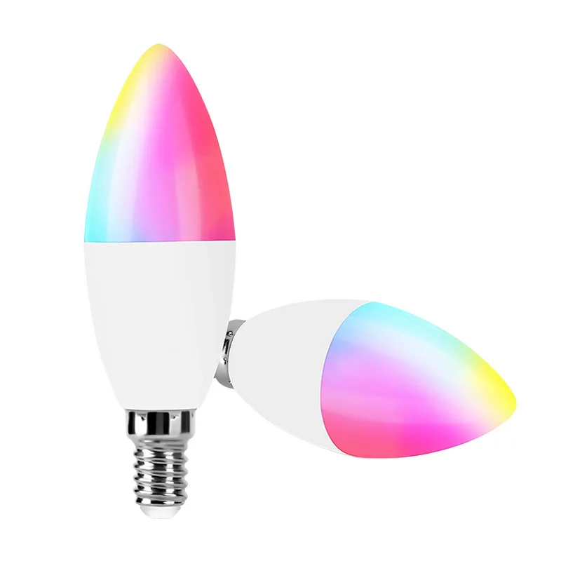 

4/2/1PCS E14 LED Bulb Smart Wifi Light Bulbs AC 100-265V 5W Dimmable LED Lamp Voice Control Magic Bulb Smart Life Home Work Lamp