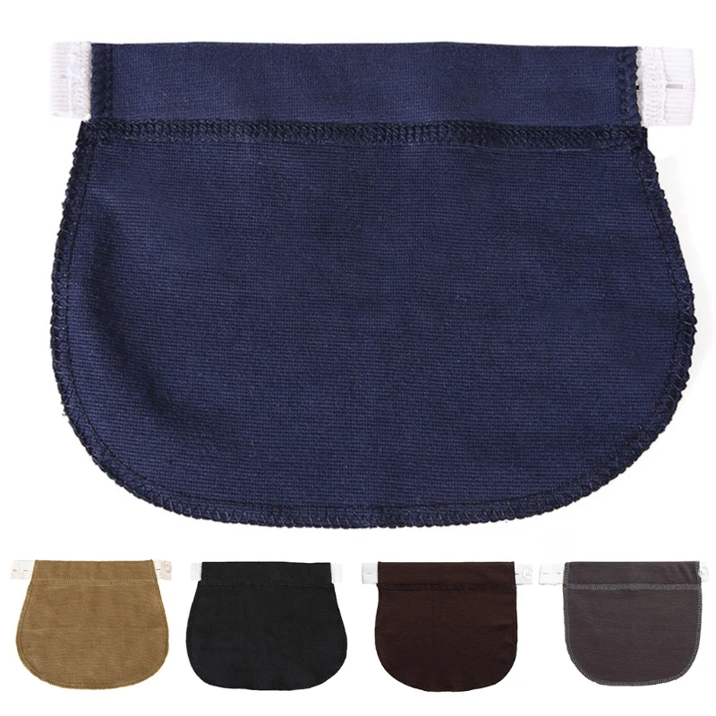 

Maternity Pregnancy Waistband Belt Solid Color Adjustable Elastic Waist Lengthening Pants Extender with 3 Buttons