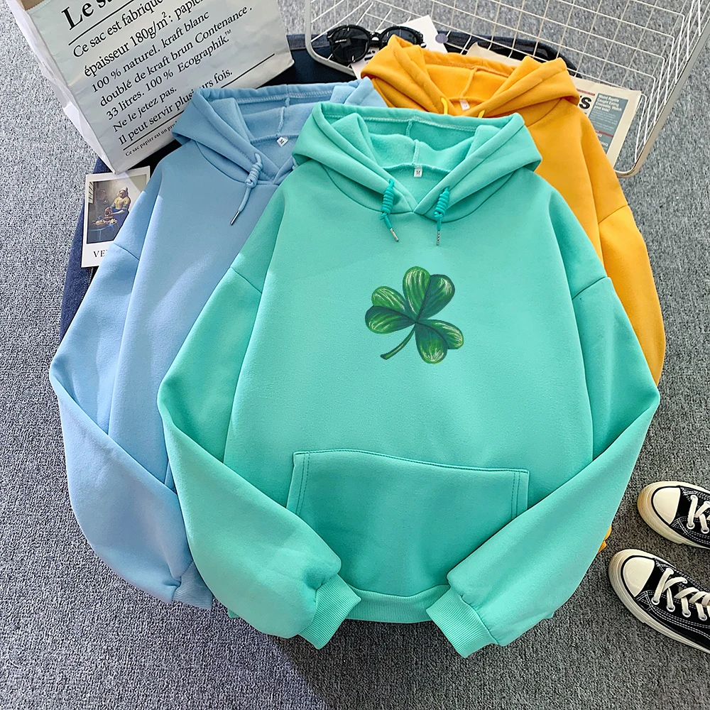 

Happy Festival New Sweatshirts Winter Thick Warm Hoodies St. Patrick's Day Aesthetic Egirl Green Cartoon Hoodie Women Tracksuit