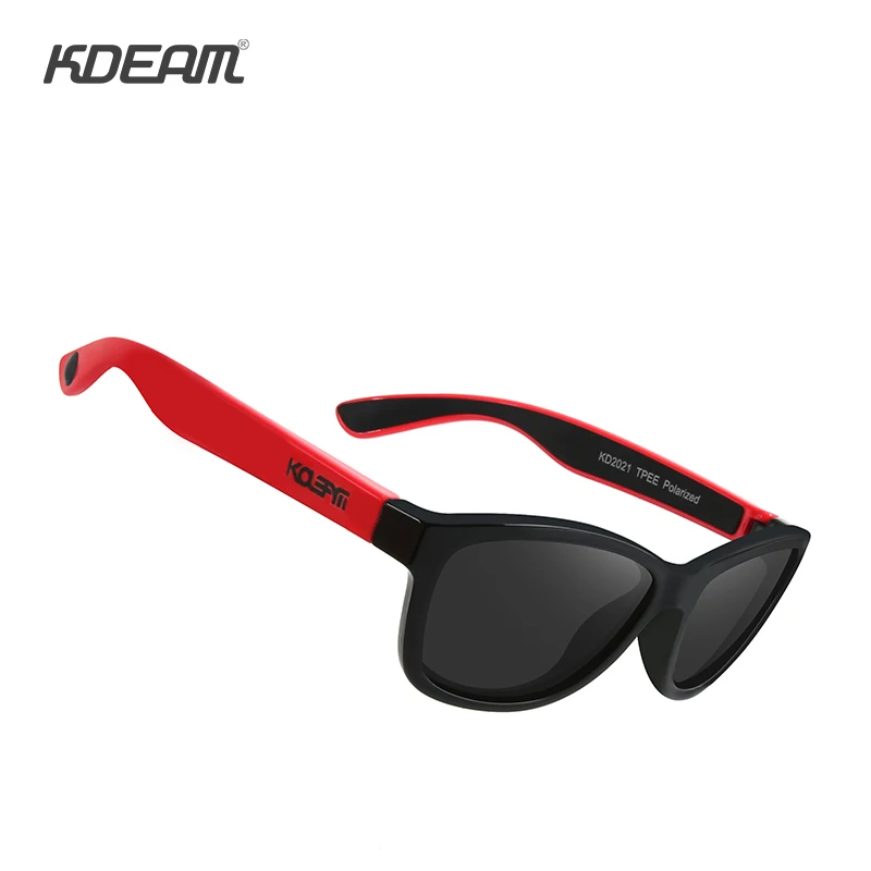 KDEAM TPEE гибкие детские спортивные солнцезащитные очки поляризованные для