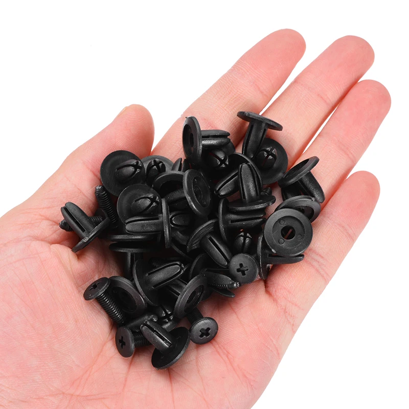 50 шт. автомобильный Бампер Застежка-молния Пластик заклепки отделка клип