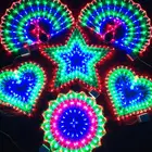 Рождественская Светодиодная лампа s лампа в форме павлина светильник Love Light, пятиконечная звезда, солнечный светильник для улицы, праздника, свадьбы, рождевечерние, украшение для дома