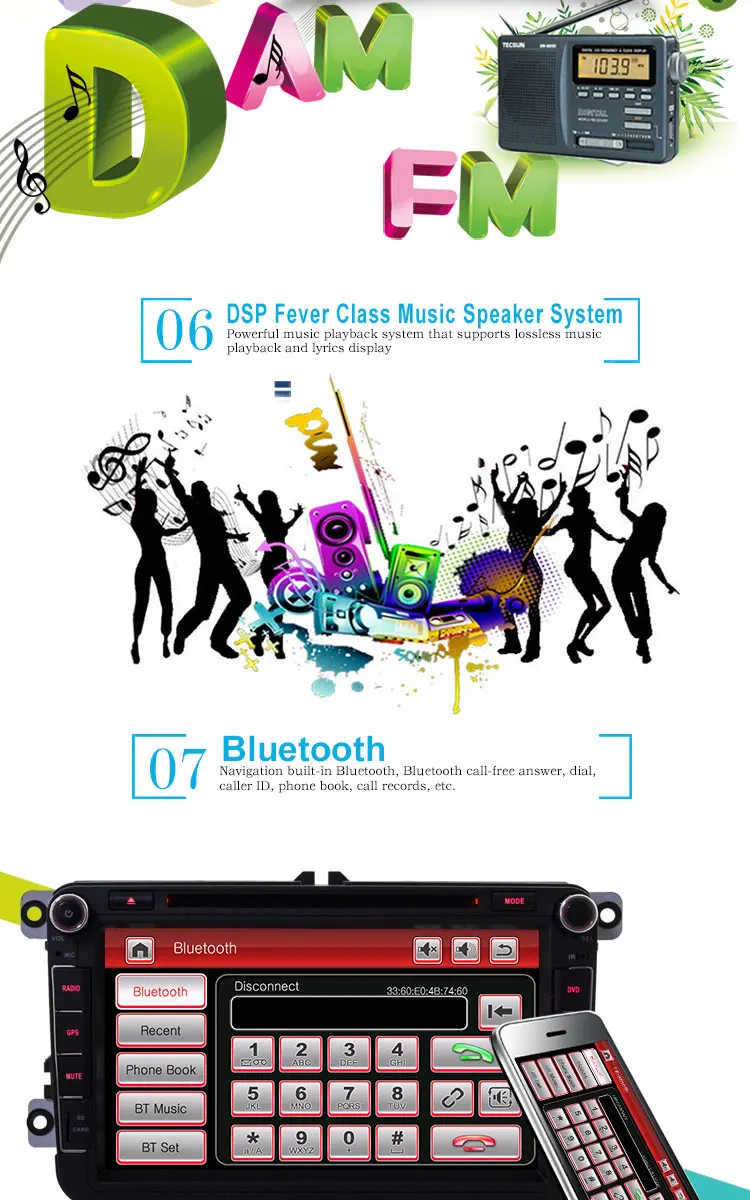 LJDA автомобильный мультимедийный плеер для VW POLO PASSAT b6 golf 5 Skoda Октавия wifi радио dvd automotivo gps 2 DIN Авторадио