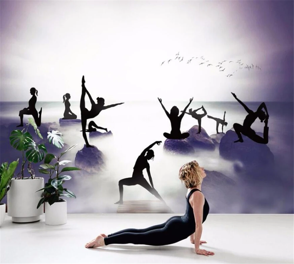 

Beibehang пользовательские обои 3d Роспись фото Мода Природа Йога современные мечты эстетическое украшение фоновая стена papel de parede