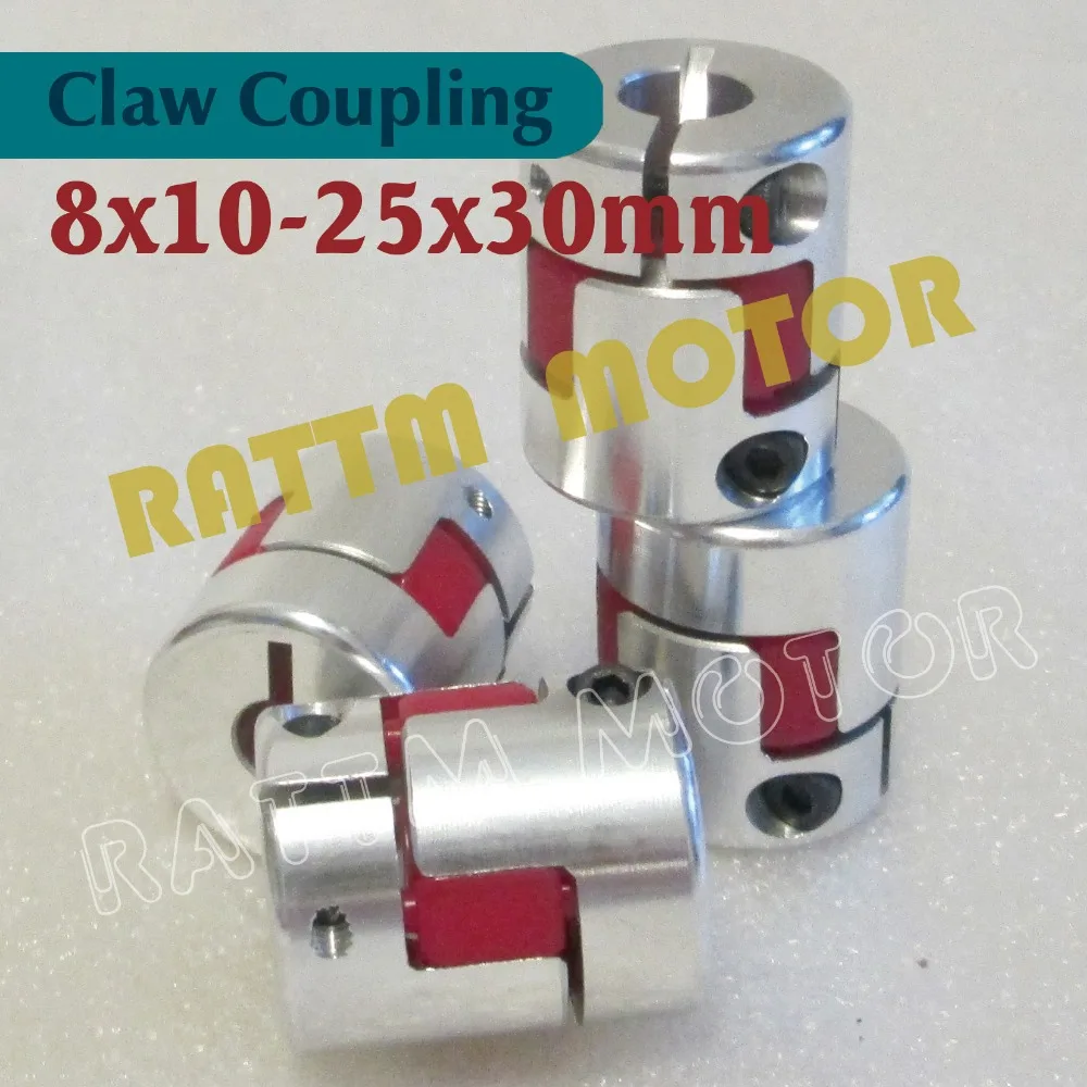 

4pcs 8x10mm CNC Flexible Jaw Spider Plum Coupling Shaft Coupler D25L30