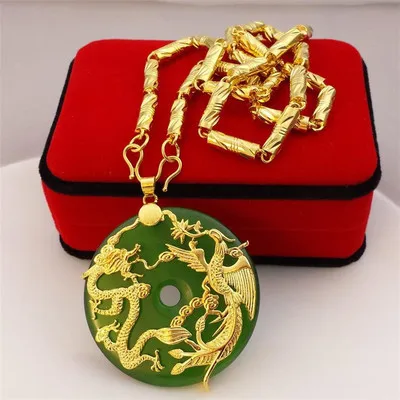 

Ожерелье бренда Baqi dragon и Phoenix прослужит навсегда. Мужские модные аксессуары для ожерелья Gold and sand