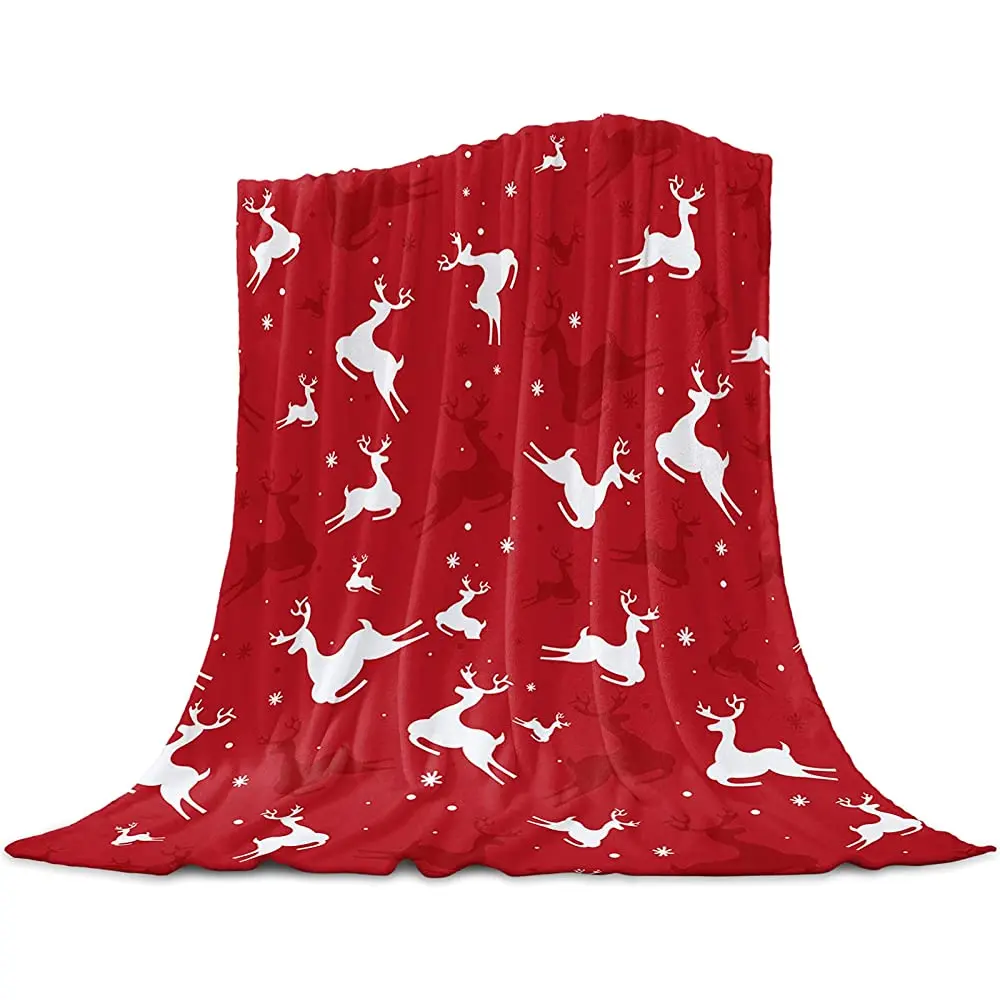 

Фланелевое Флисовое одеяло FortuneHouse8, Рождественский венок, очень мягкие теплые и удобные одеяла, фермерский дом, кровать, диван