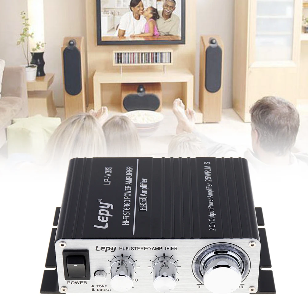 Lepy V3 Mini 20 Вт 12 в Гц-20 кГц HiFi стерео Авто усилитель мощности мотоцикла лодки