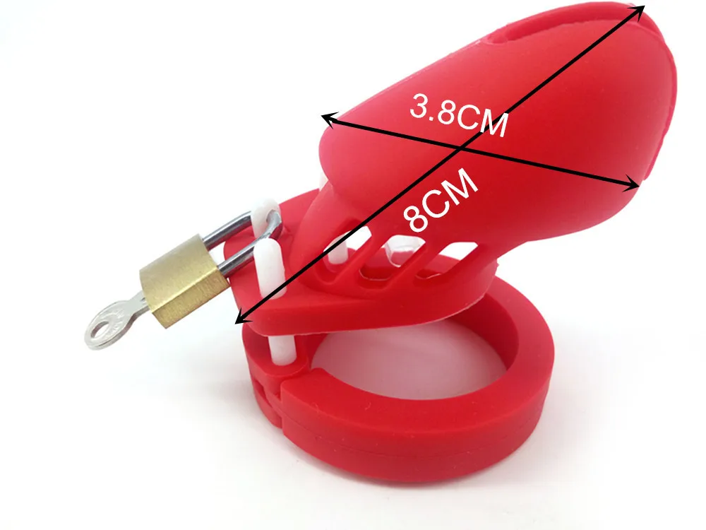 Red Short Only Degree Rode в скандинавском стиле силиконовый мужской пояс целомудрия Cb600 cynominium кольцо набор J клетка секс-товары для взрослых - Цвет: Red Short