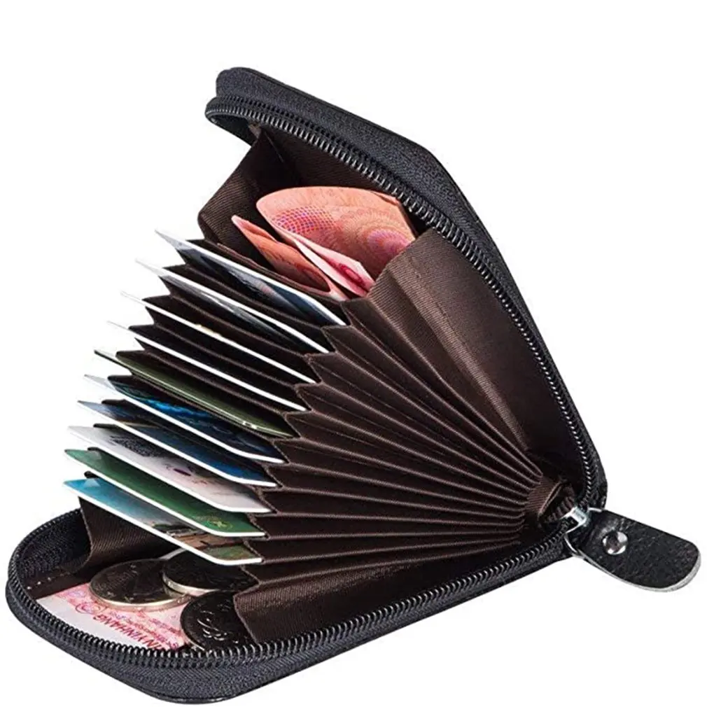 

Fashion Unisex Business PU Leather Wallet ID Credit Card Holder Name Cards Case Pocket Organizer Money Phone Coin Bag