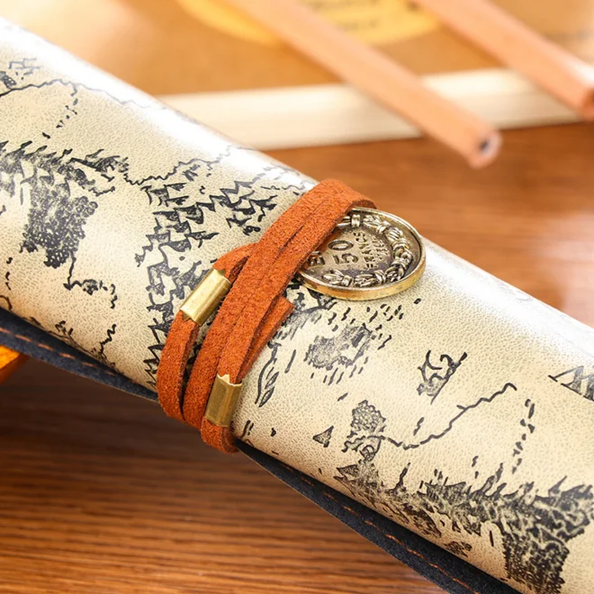 1 шт. Новый Винтажный пиратский рулон искусственная кожа чехол для карандаша