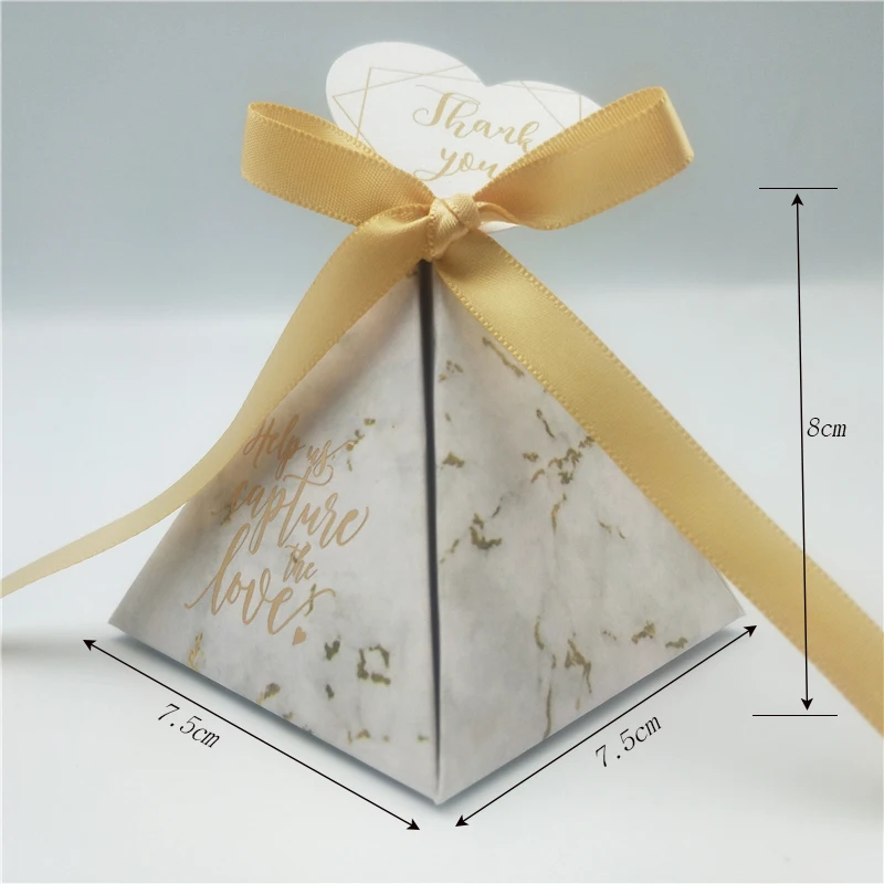 Треугольная пирамида Подарочная коробка свадебные сувениры и подарки конфетная
