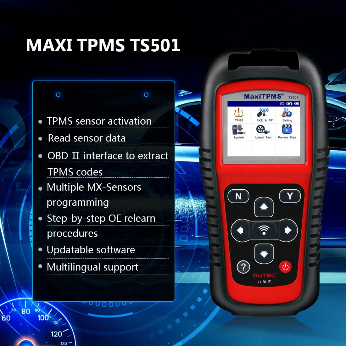 Autel MaxiTPMS TS501 TPMS автомобильный диагностический инструмент активация/переобучение