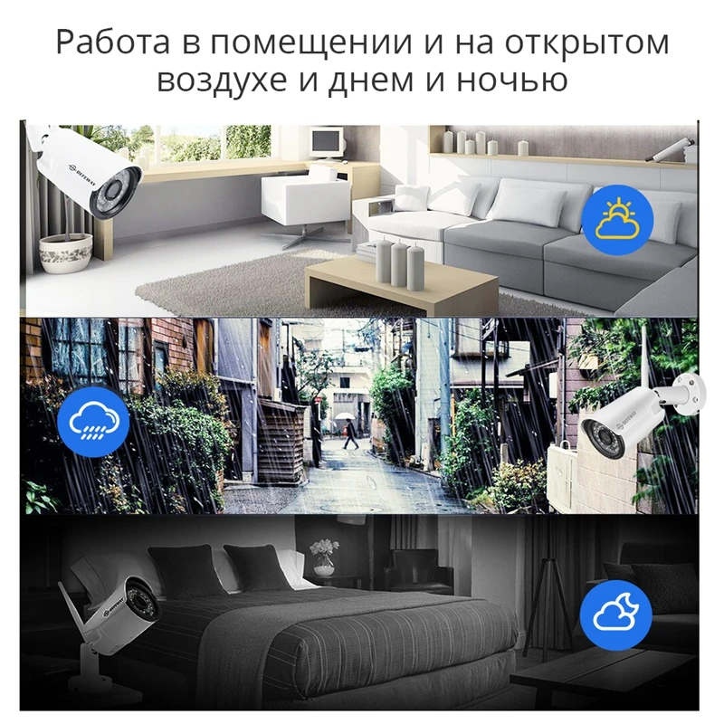 DEFEWAY комплект видеонаблюдения Wi-Fi Беспроводной Главная видеонаблюдения Системы 4CH NVR 1080 P HD H.265 видеонаблюдения Системы 2MP 4 CCTV Камера