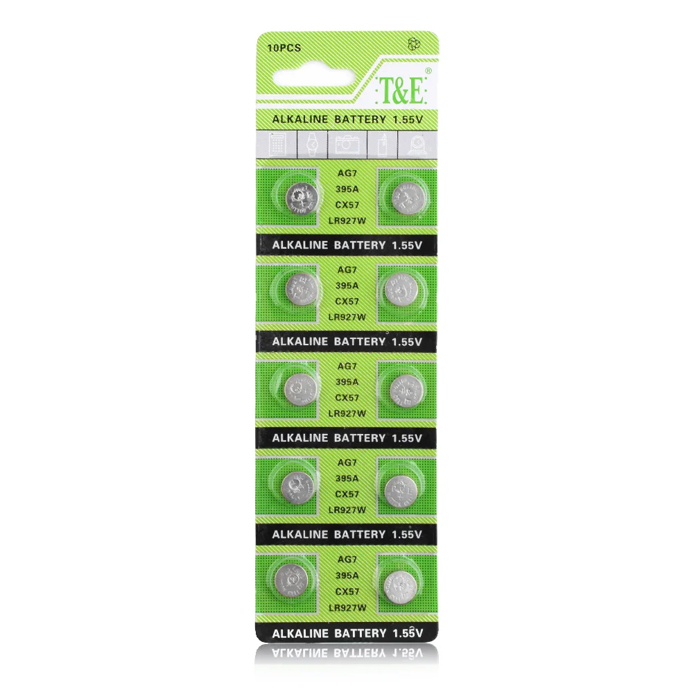 Часовые батарейки 10x AG7 AG 7 395A LR927 LR57 часовые SR57 399B S28 SR927SW кнопочные лазерные указки