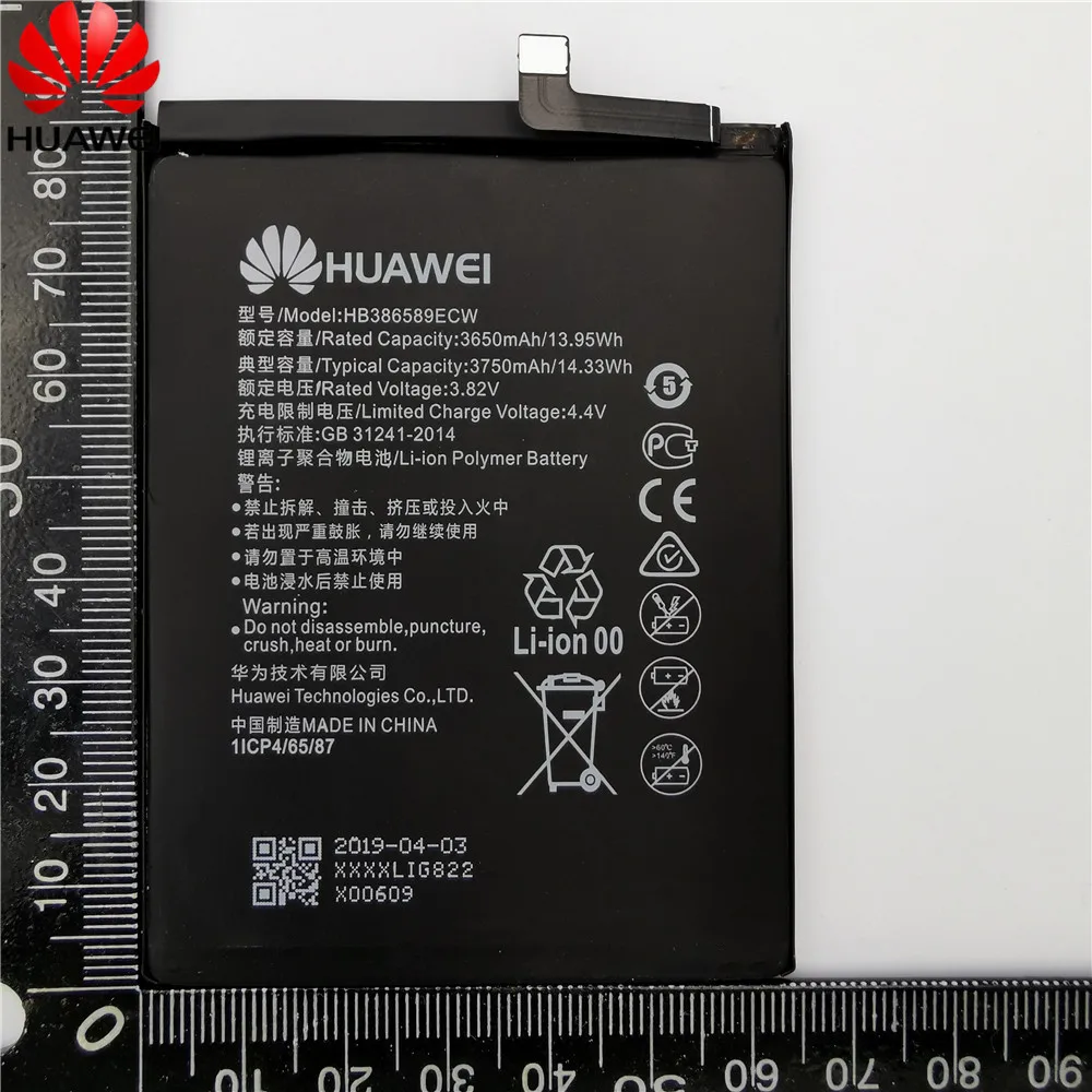 3750mA HB386590ECW запасная батарея для мобильного телефона для huawei Honor 8X Glory 8X/вид 10 Lite JSN-L21 L22 L23 L42