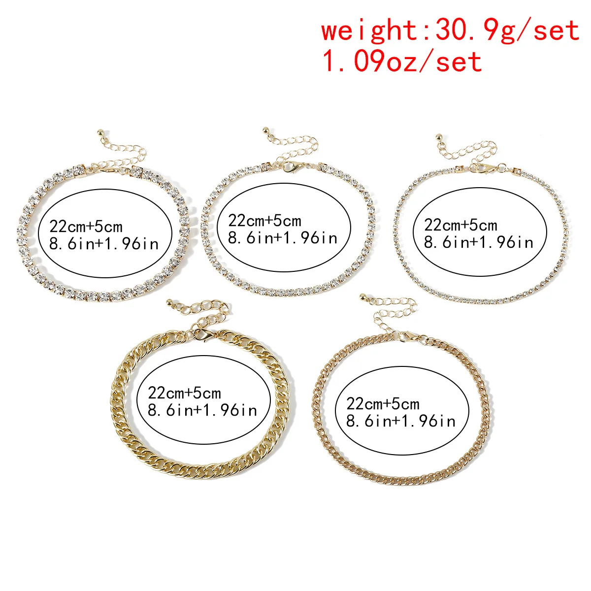 5 шт./компл. свадебные женские ножные цепочки на высоком каблуке босоножки без