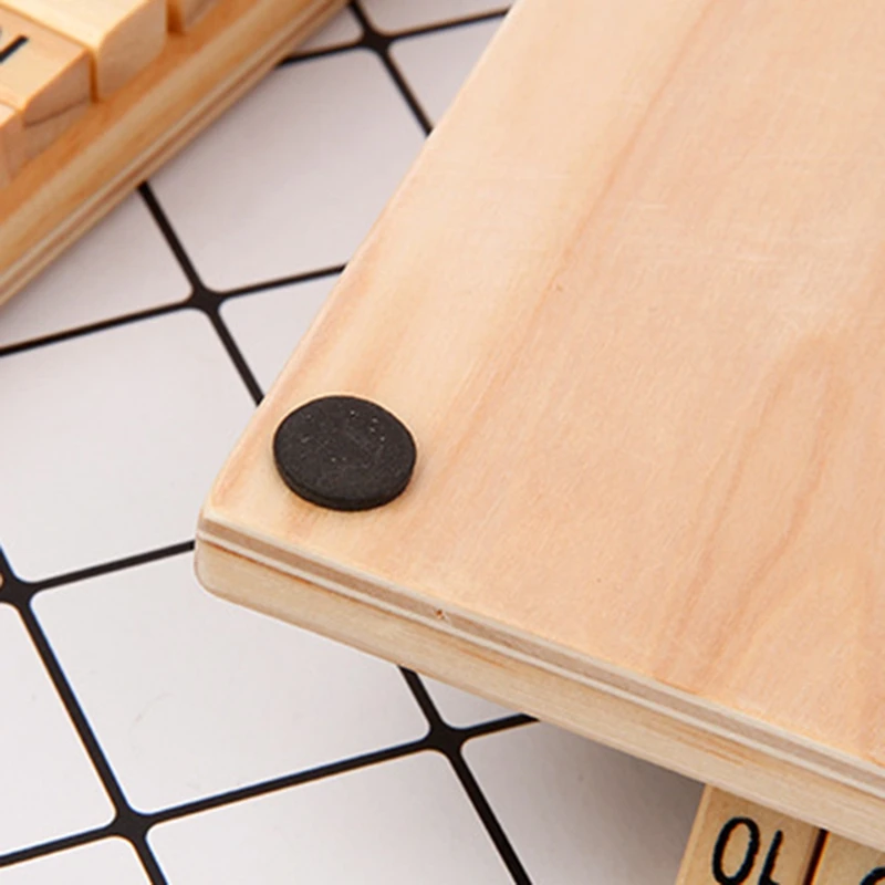 

Deluxe Four Sided 10 Numbers Shut the Box Board Game Set Dice Party Club Drinking Games for Adults Families