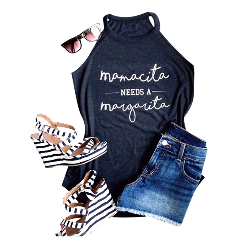 Майка женская без рукавов повседневный топ с принтом надписи Маргарита для мам