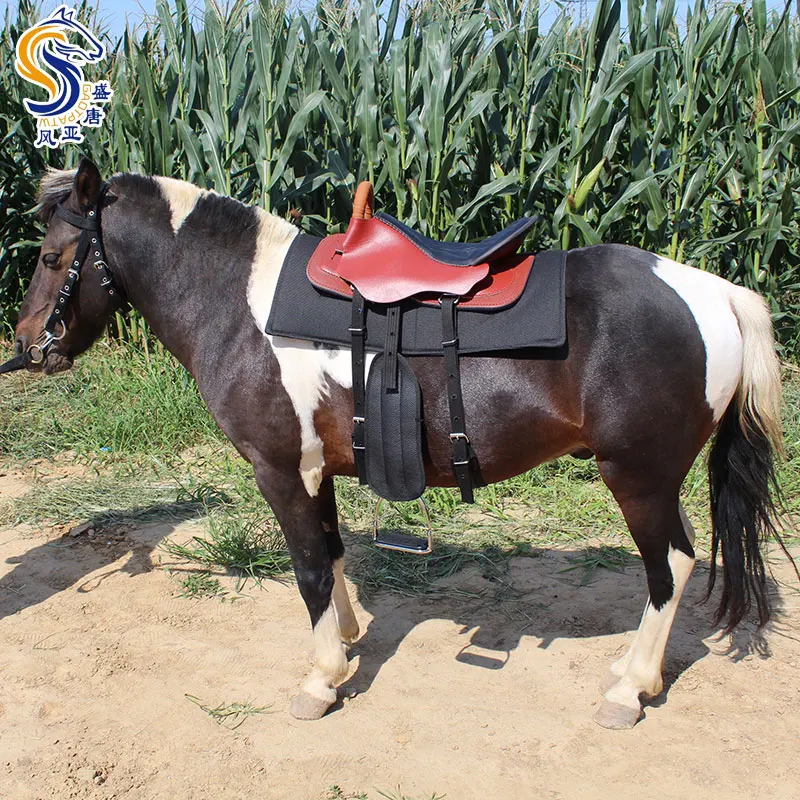 Saddle Full Leather Harness Malaysia Tourists Saddle Pony Equestrian Knight Horse Saddle