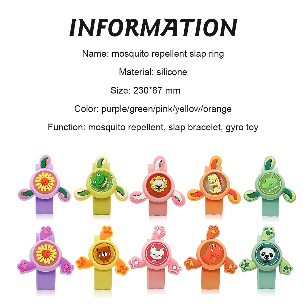 

Kids Silicone Watch Mosquito Repeller Safe Cartoon Mosquito Repellent Tools Bracelet Long-last Protection Anti-mosquito Supplies