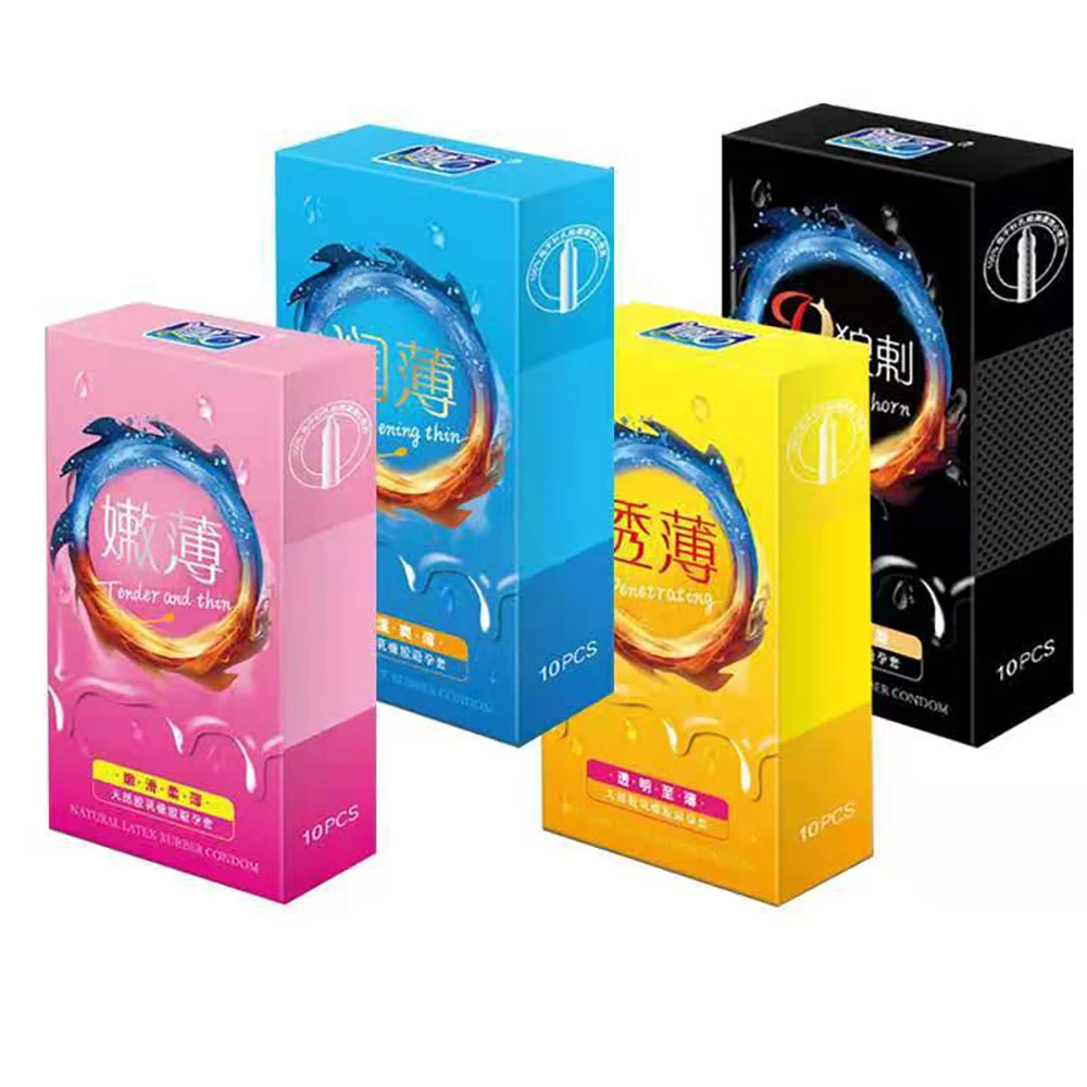 10 шт Тонкий Презервативы сексуальный латекс точек натуральный потворствовать