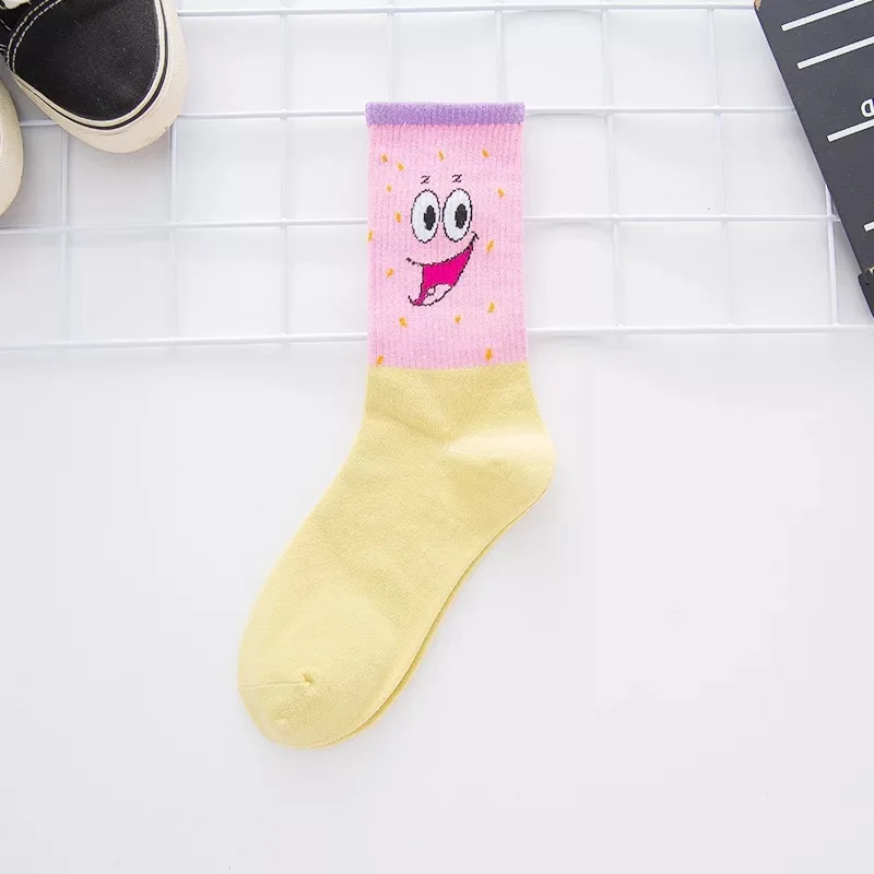 3 Стильные милые короткие носки, мужские с героями мультфильмов; Harajuku милые короткие Носки с рисунком; модные носки для скейтборда; забавные m - Цвет: 3