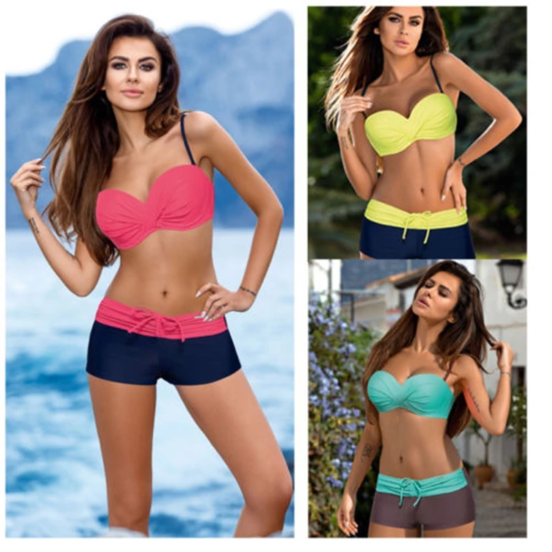 Женский купальник с бюстгальтером пуш-ап купальный костюм мягкими чашечками s в