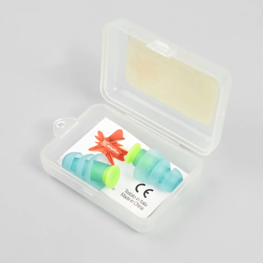 

1 Pair DJ Earplugs Box Packed Earplugs Hearing Protection Noise Reduction Earplug (Blue)