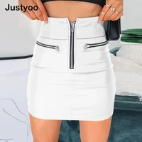 new womens pu leather zipper skirt high waist pencil evening party club wear bodycon short mini skirt summer 2021 pencil skirt