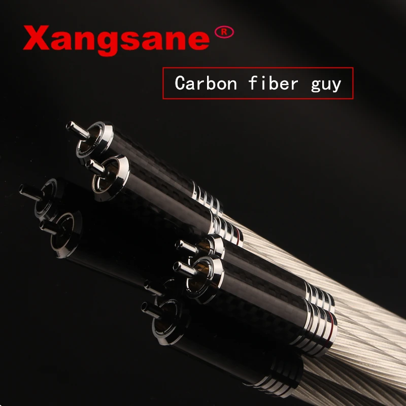 xangsane 5n occ silver plated signal cable hifi rca cable carbon fiber rhodium plated rca plug shielding electronic signals free global shipping