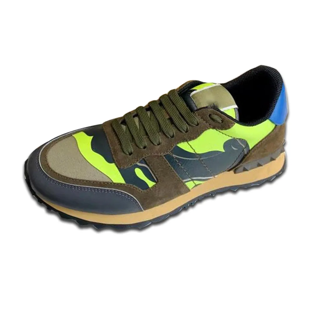 

Top quality designer brand men's leather with rivets gentleman trendy sneakers