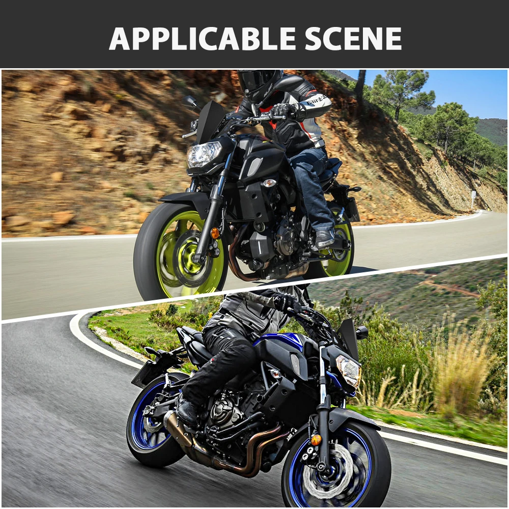 Kemimoto Мотоцикл с ЧПУ лобовое стекло для YAMAHA MT 07 MT07 2018 2019 FZ07 FZ алюминиевая рамка