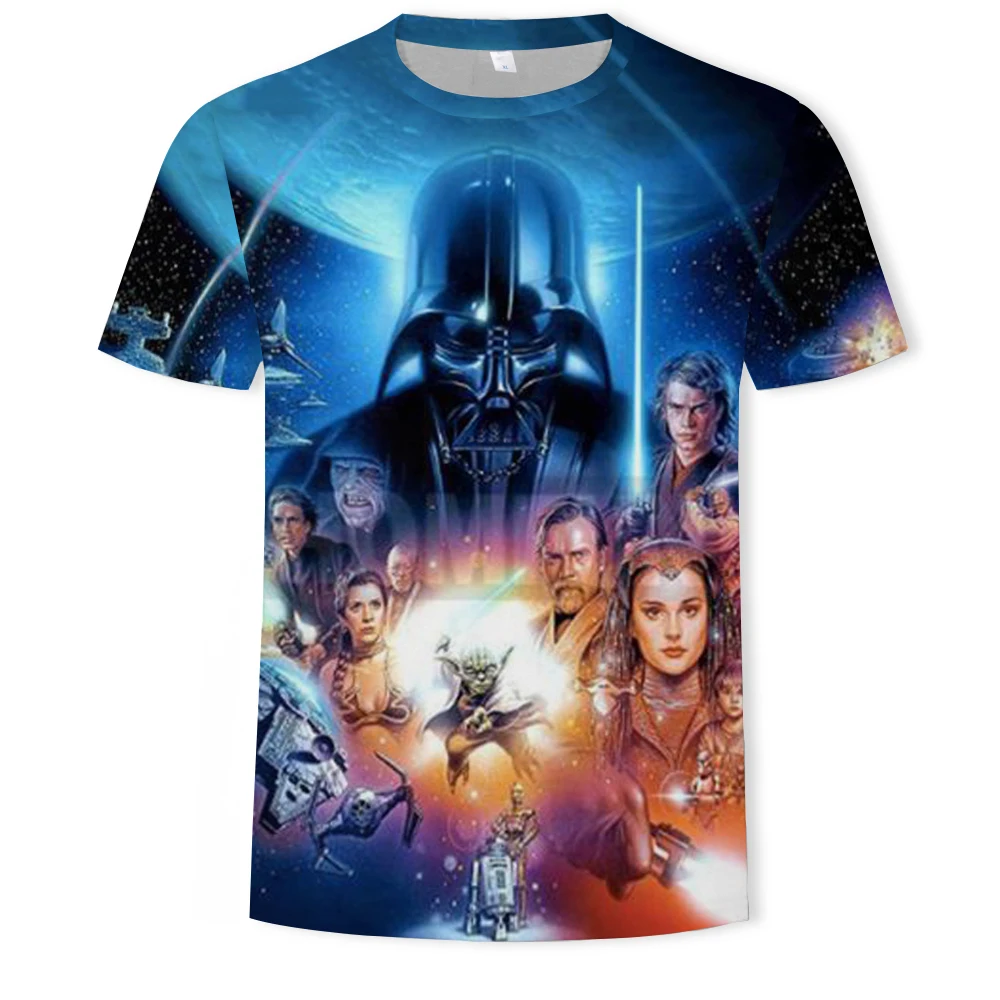 

2021 new men's T-shirt, space movie character, oversized T-shirt, children's wear, parent-child wear (100-6XL)