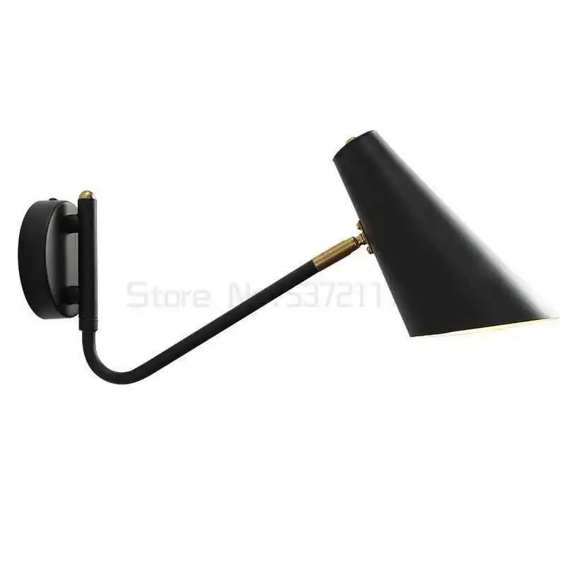 

Industrial Adjustable with switch Wall Lamp Creative Reading Bedside Vintage Retro Led E27 Wall Lights Fexible Black Gold