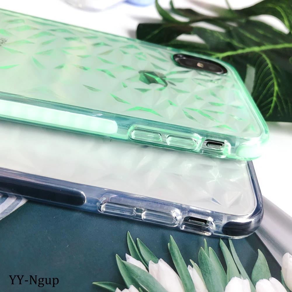 Shockproof Case for iPhone 5 5S SE XS Max Diamond Transparent Cover on Coque i Phone 6 6S 7 8 Plus X XR |