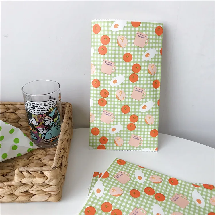 Sandro томатный яйцо в зеленую клетку упаковочный пакет самоклеящихся стикеров