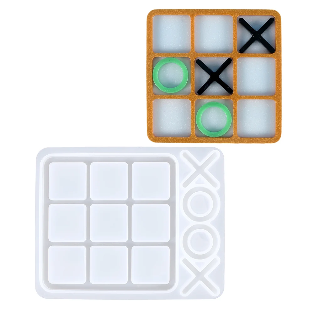 Настольная игра Tic Tac силиконовая форма из смолы шахматная доска X O сделай сам