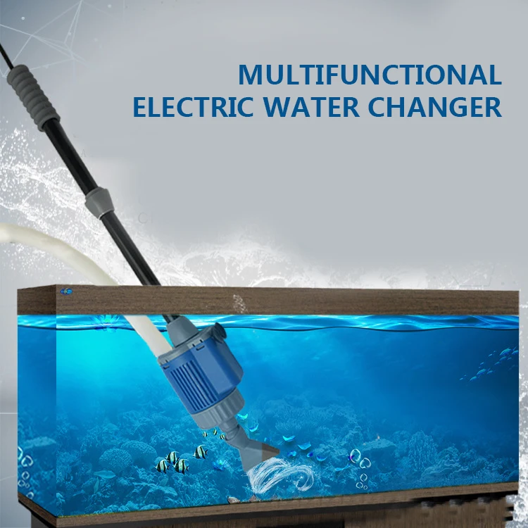 

20/28W Electric Aquarium Fish Tank Water Change Pump Aquarium Cleaning Tool Water Changer Gravel Cleaner Siphon Filter Pump