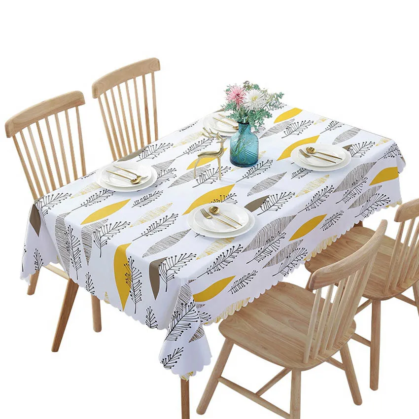 

PVC Waterproof Tablecloths Plant Pastoral Table Cloth Background Cloth Plastic Table Cloth Home Decor