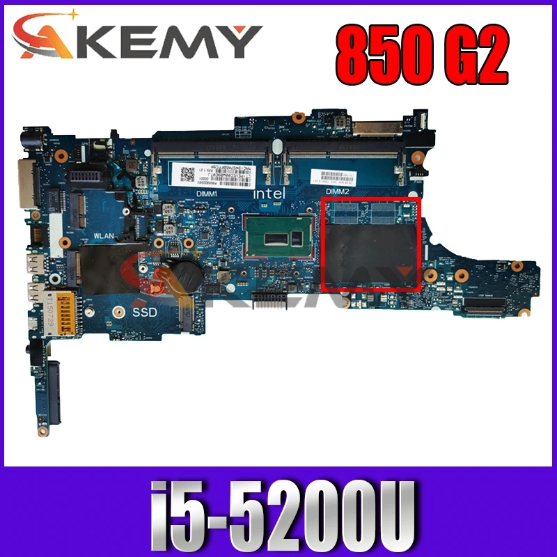 

For HP EliteBook 850 G2 840 G2 Laptop Motherboard With I5-5200U 799510-001 799510-501 6050A2637901-MB-A02 MB 100% Tested