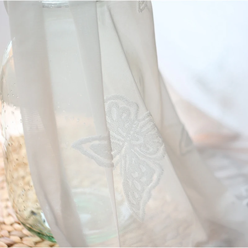 Лидер продаж/для дома украшение для штор белая бабочка прозрачные оконные шторы