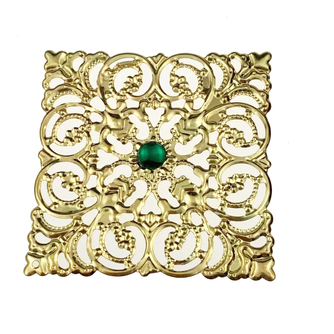 10 шт 5 см металлическая филигрань цветы для изготовления украшений Сделай Сам