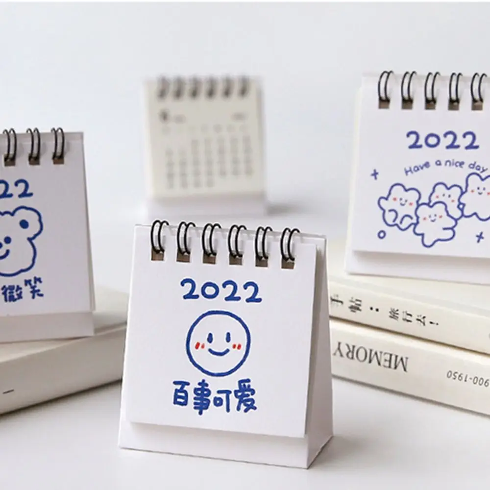 

Детские креативные канцелярские принадлежности, еженедельные, ежемесячные, ежегодные милые настольные мини-ежедневники, украшение стола, ...