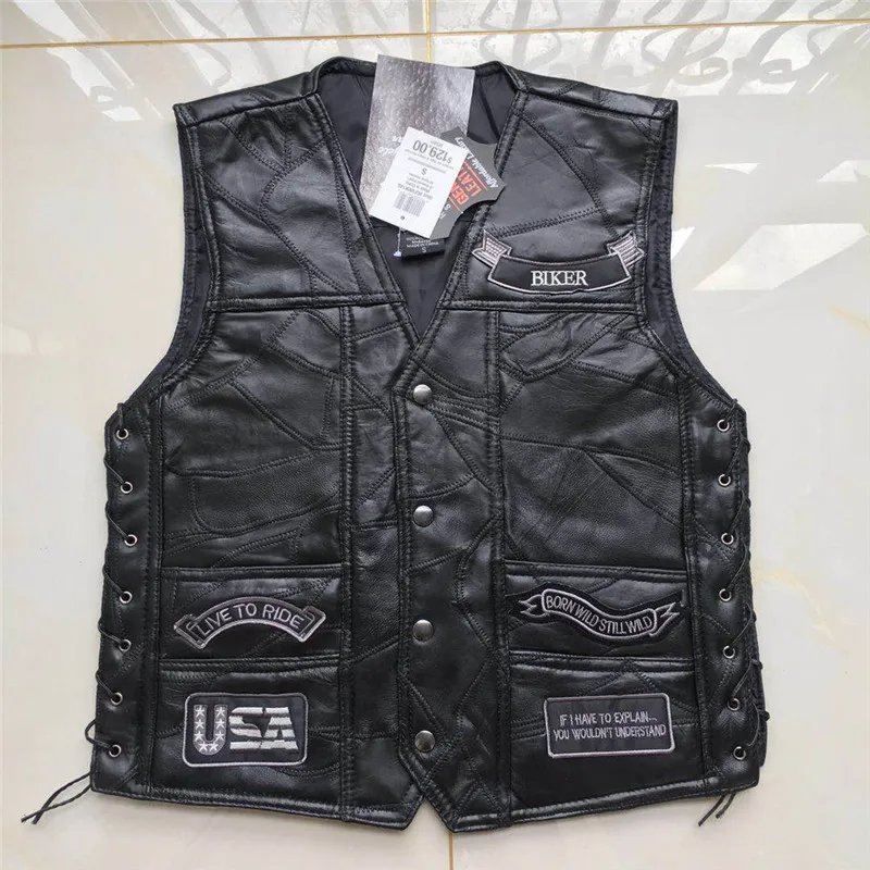 Винтажный Классический Жилет Leater для мотогонок жилет мотокросса мотоциклетный с