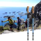 2 шт. трекинговые палки, регулируемые алюминиевые пробковые трости, легкие походные телескопические палки, уличные инструменты для скалолазания