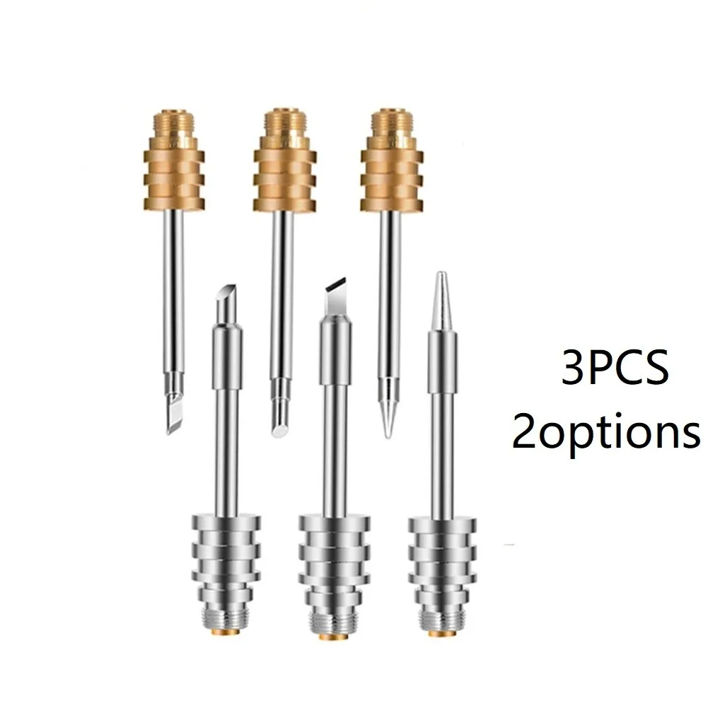 

3 Pcs Pointed/Horseshoe Head/Cutter Head 30W Battery Soldering Iron Wireless Charging Soldering Iron Tip Horseshoe 510 Interface