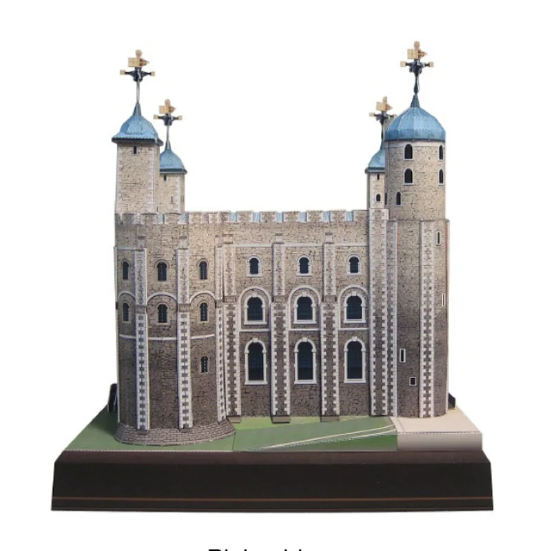 UK Tower of London 3D бумажная модель всемирно известная архитектурная трехмерная ручная