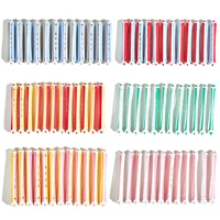 72pcs assorted sizes plastic hair curler roller perm rods with rubber bands for girls women home beauty salon hair styling tools