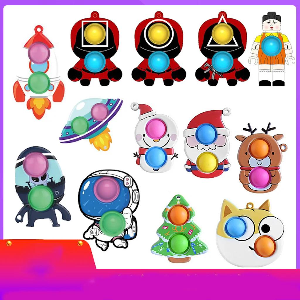 

Simple Dimple Fidget Toys Adult Children Antistress Hand Toys Pressure Reliever Board Controller Reliver Stress Toys Key chain